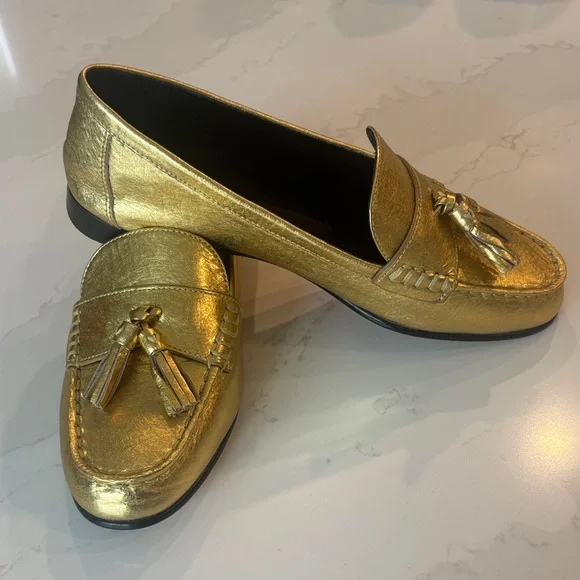 Veronica Beard Gold Tassel Loafer NEW Size 7 NWT - Picture 9 of 15
